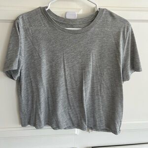 Alo Cropped All Day Short Sleeve - Grey